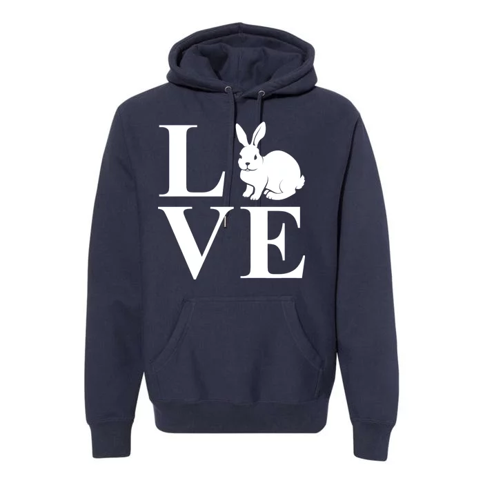 Love Easter Bunny Rabbit Premium Hoodie