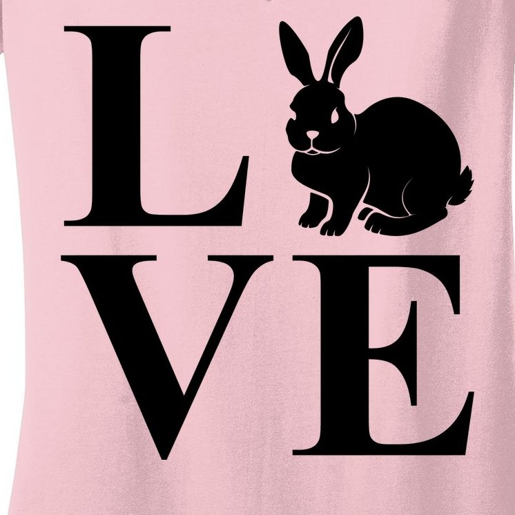 Love Easter Bunny Rabbit Women's V-Neck T-Shirt