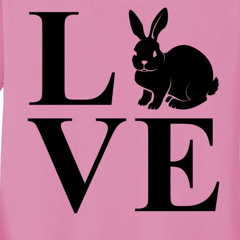 Love Easter Bunny Rabbit Kids Long Sleeve Shirt