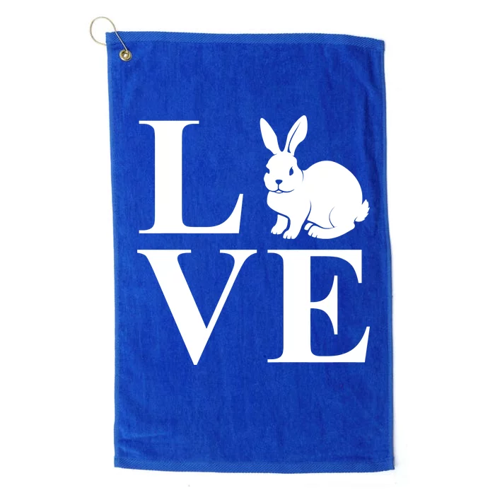 Love Easter Bunny Rabbit Platinum Collection Golf Towel