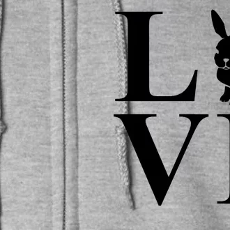 Love Easter Bunny Rabbit Full Zip Hoodie