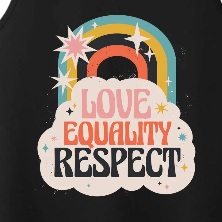 Love Equality Respect Rainbow Performance Tank