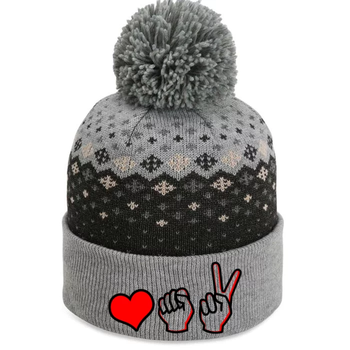 Love Fight Win The Baniff Cuffed Pom Beanie