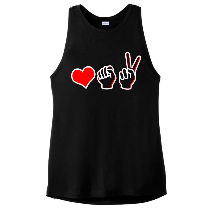 Love Fight Win Ladies Tri-Blend Wicking Tank