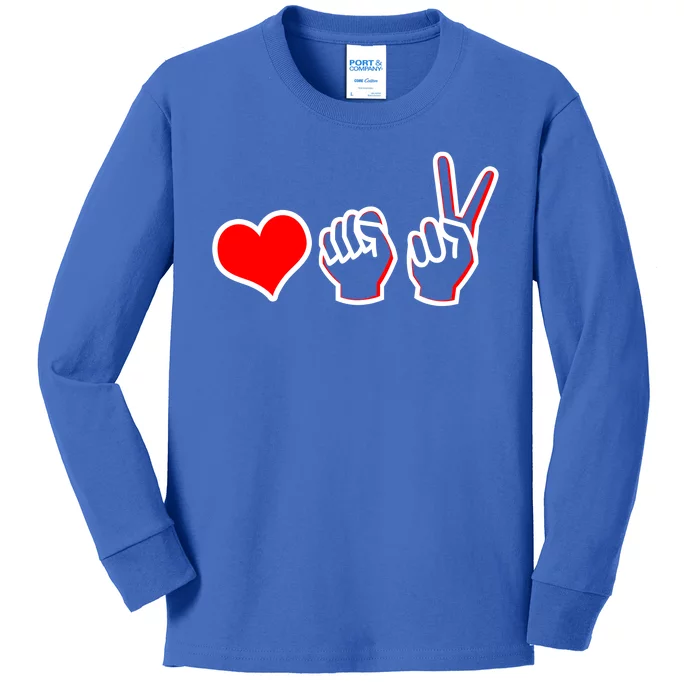 Love Fight Win Kids Long Sleeve Shirt