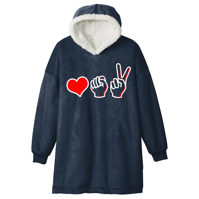 Love Fight Win Hooded Wearable Blanket