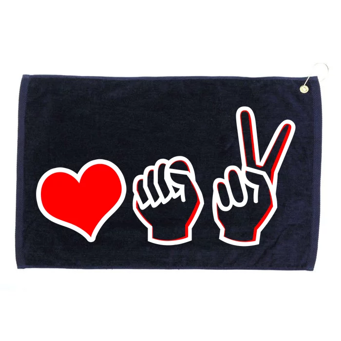 Love Fight Win Grommeted Golf Towel