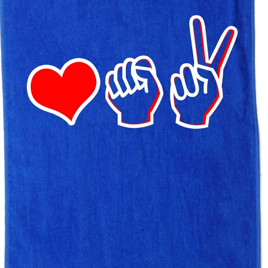 Love Fight Win Platinum Collection Golf Towel