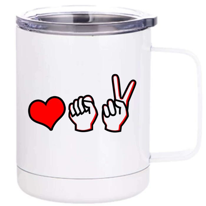 Love Fight Win Front & Back 12oz Stainless Steel Tumbler Cup