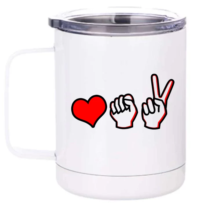 Love Fight Win Front & Back 12oz Stainless Steel Tumbler Cup