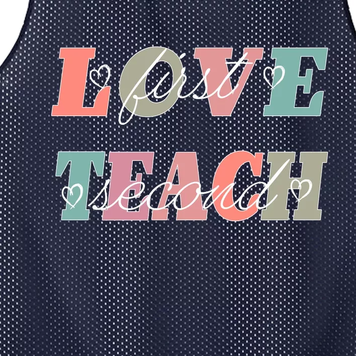 Love First Teach Second Mesh Reversible Basketball Jersey Tank