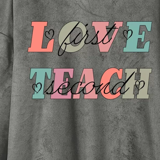 Love First Teach Second Hooded Wearable Blanket