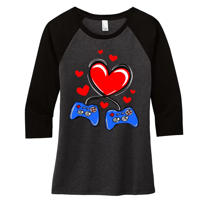 Love Gaming Video Games Funny Women's Tri-Blend 3/4-Sleeve Raglan Shirt