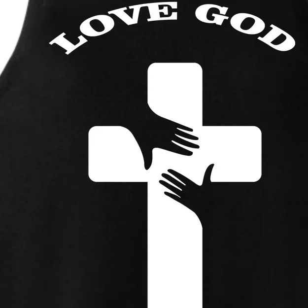 Love God Cross Ladies Tri-Blend Wicking Tank