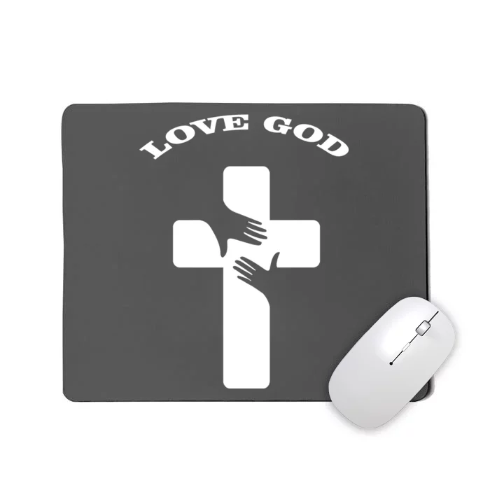 Love God Cross Mousepad