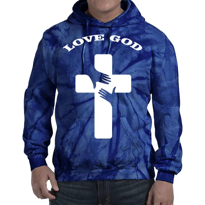 Love God Cross Tie Dye Hoodie