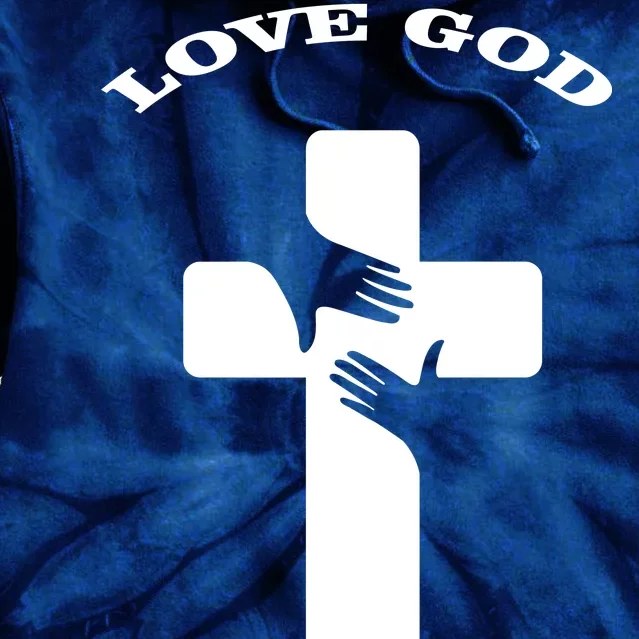 Love God Cross Tie Dye Hoodie