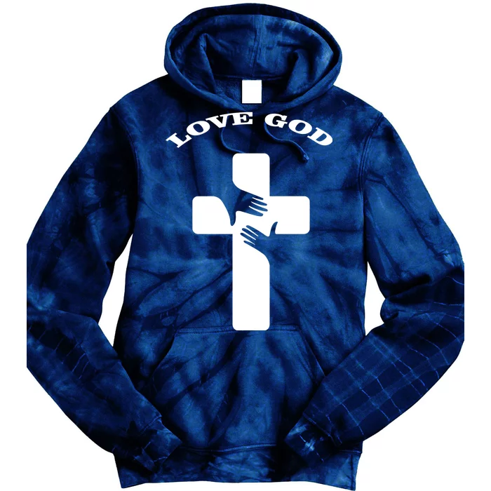 Love God Cross Tie Dye Hoodie