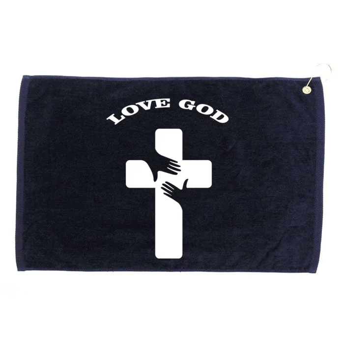 Love God Cross Grommeted Golf Towel