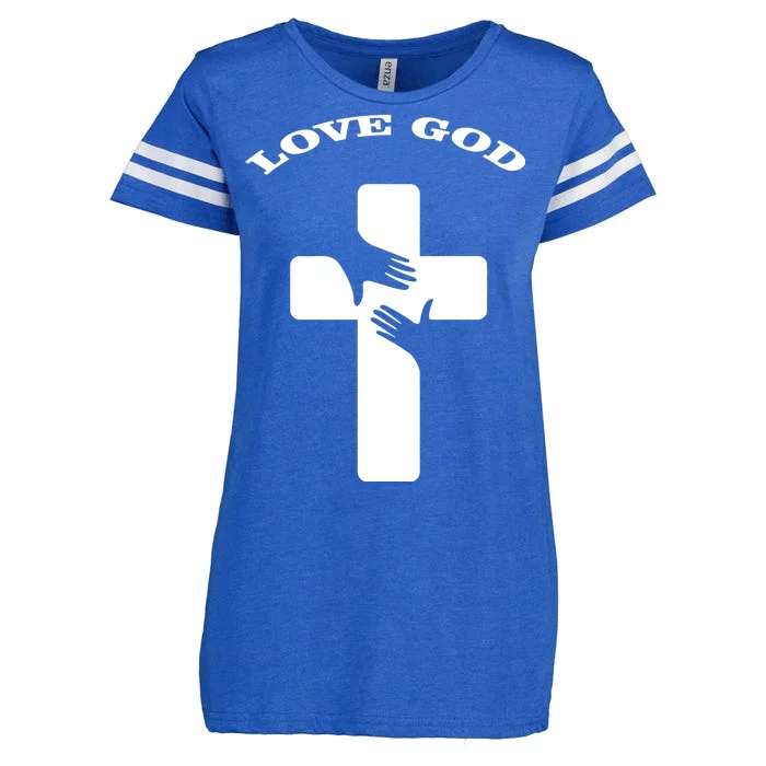 Love God Cross Enza Ladies Jersey Football T-Shirt