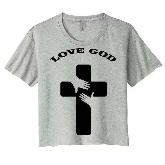 Love God Cross Women's Crop Top Tee