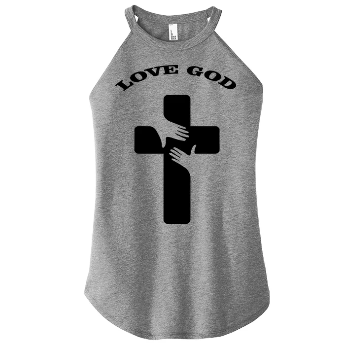 Love God Cross Women’s Perfect Tri Rocker Tank