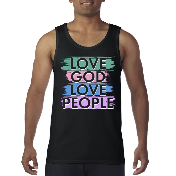 Love God Love People Religious Christian Faith Tank Top