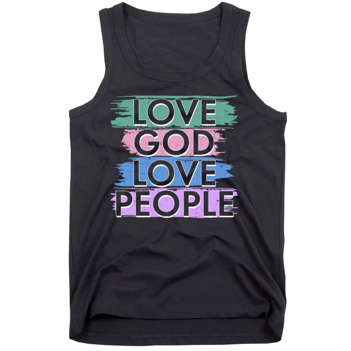 Love God Love People Religious Christian Faith Tank Top