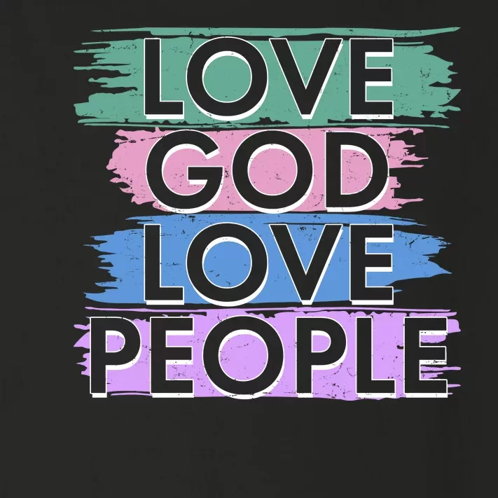 Love God Love People Religious Christian Faith Toddler Long Sleeve Shirt