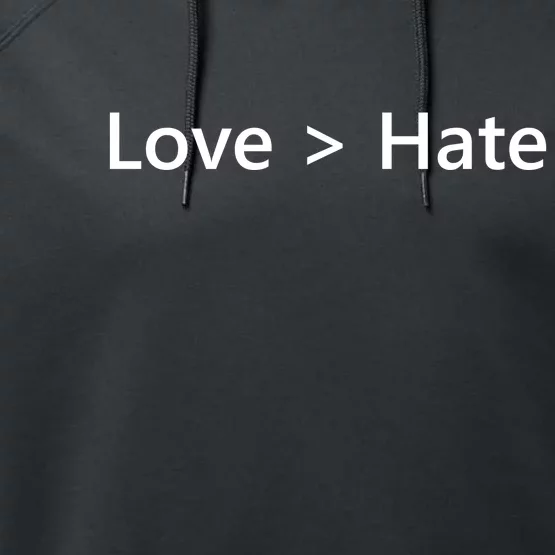 Love Greater Than Hate Performance Fleece Hoodie