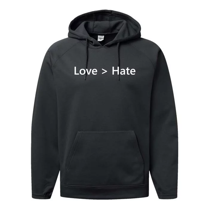 Love Greater Than Hate Performance Fleece Hoodie