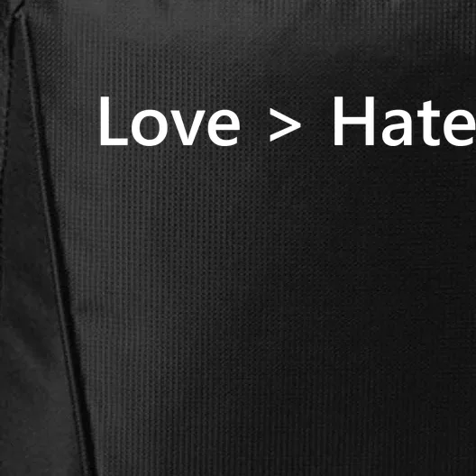 Love Greater Than Hate City Backpack