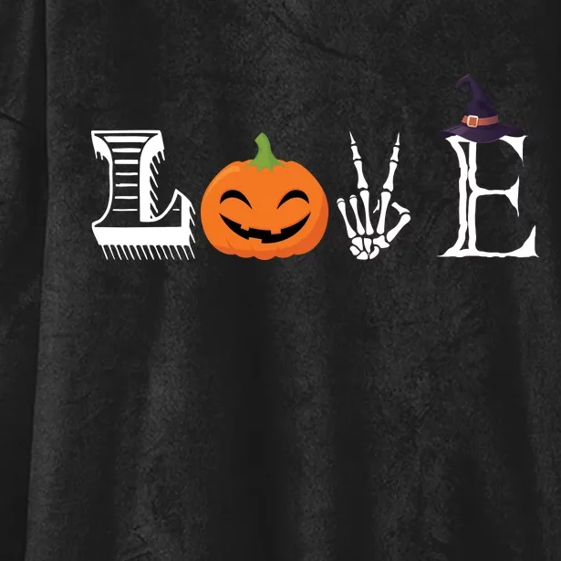 Love Halloween Hooded Wearable Blanket