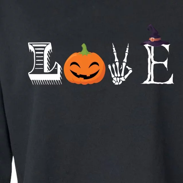 Love Halloween Cropped Pullover Crew