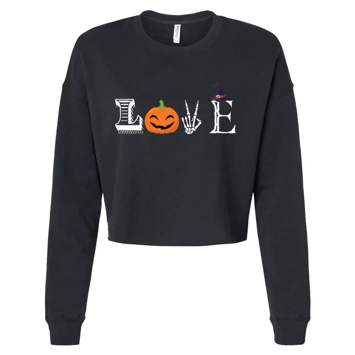 Love Halloween Cropped Pullover Crew