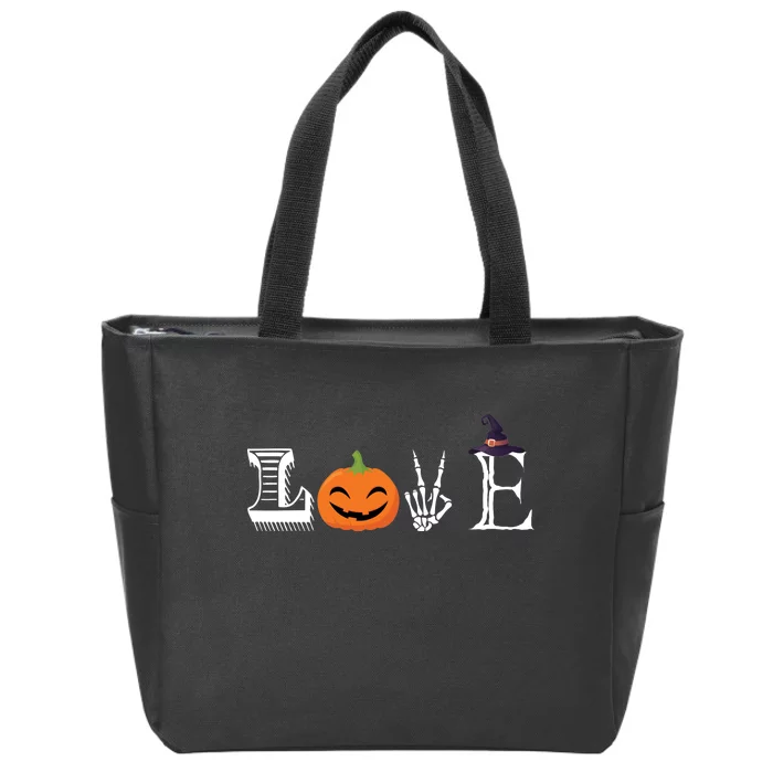 Love Halloween Zip Tote Bag