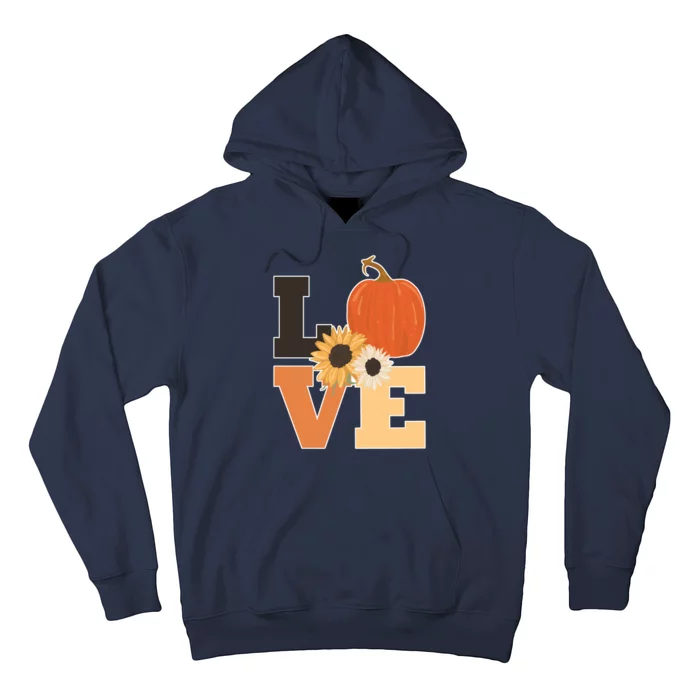 LOVE Halloween Autumn Floral Hoodie