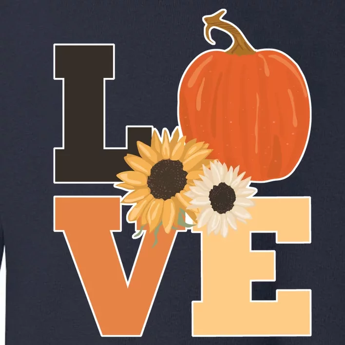 LOVE Halloween Autumn Floral Toddler Sweatshirt