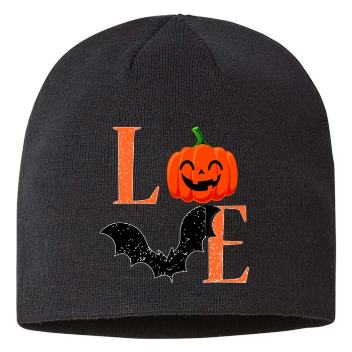 Love Halloween Pumpkin Bat 8 1/2in Sustainable Knit Beanie