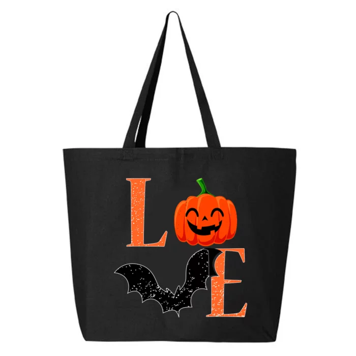 Love Halloween Pumpkin Bat 25L Jumbo Tote