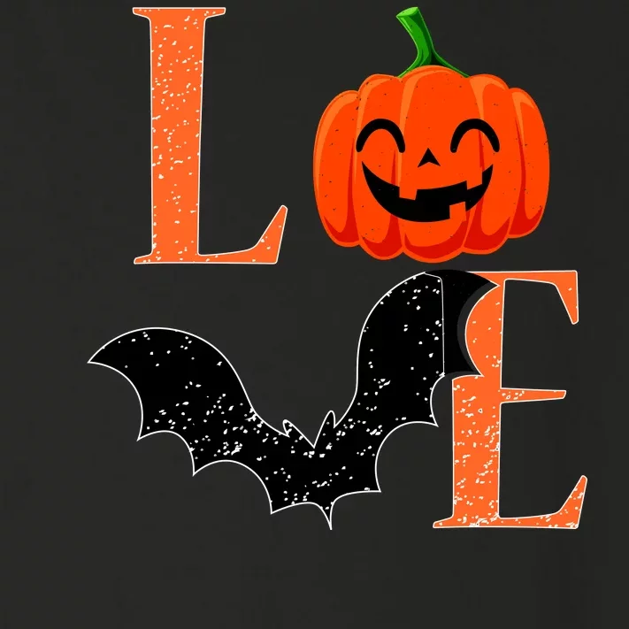 Love Halloween Pumpkin Bat Toddler Long Sleeve Shirt