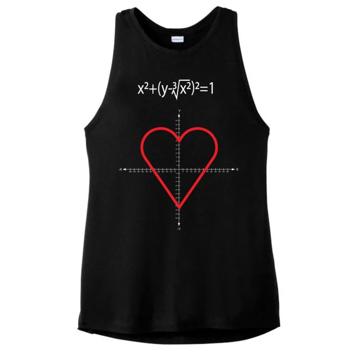 Love Heart Math Equation Ladies Tri-Blend Wicking Tank