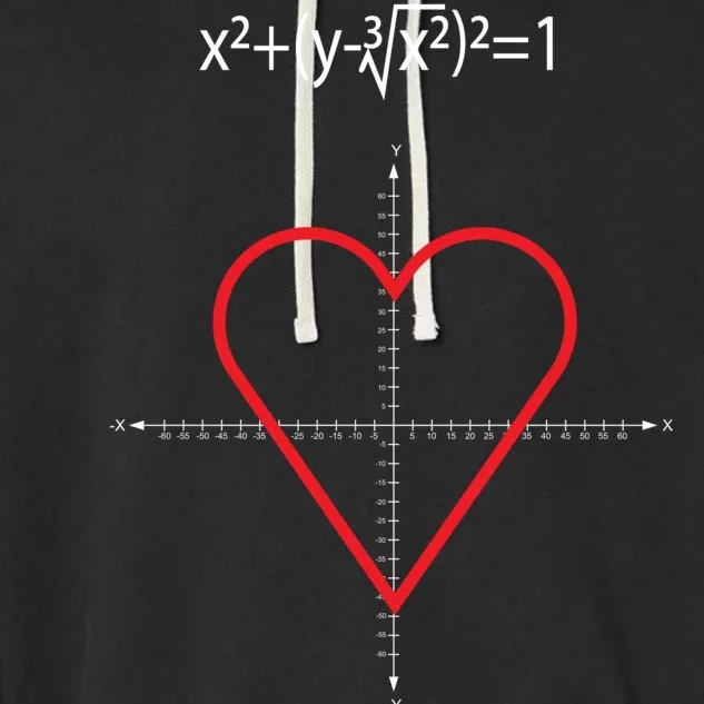 Love Heart Math Equation Garment-Dyed Fleece Hoodie