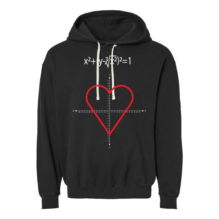 Love Heart Math Equation Garment-Dyed Fleece Hoodie