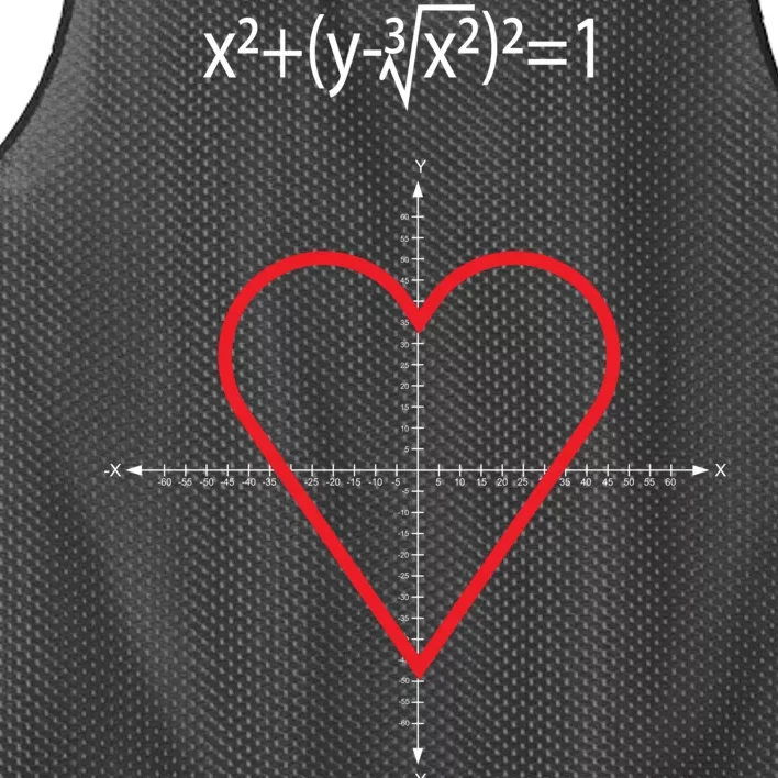 Love Heart Math Equation Mesh Reversible Basketball Jersey Tank