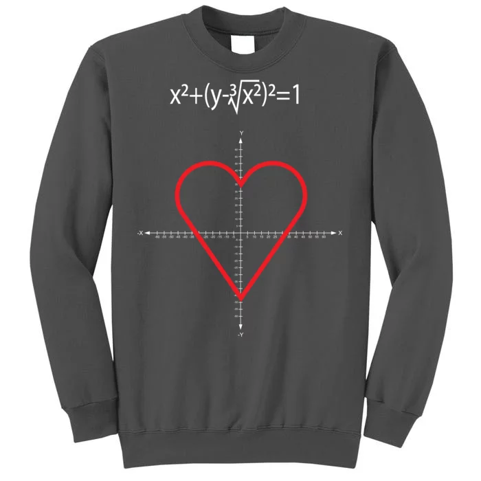 Love Heart Math Equation Tall Sweatshirt