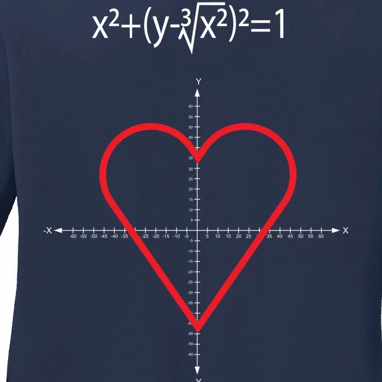 Love Heart Math Equation Ladies Long Sleeve Shirt