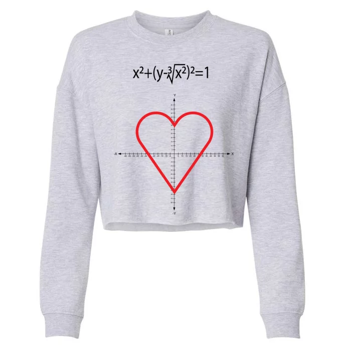 Love Heart Math Equation Cropped Pullover Crew