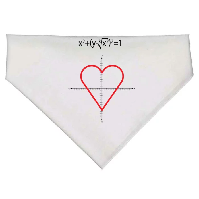 Love Heart Math Equation USA-Made Doggie Bandana