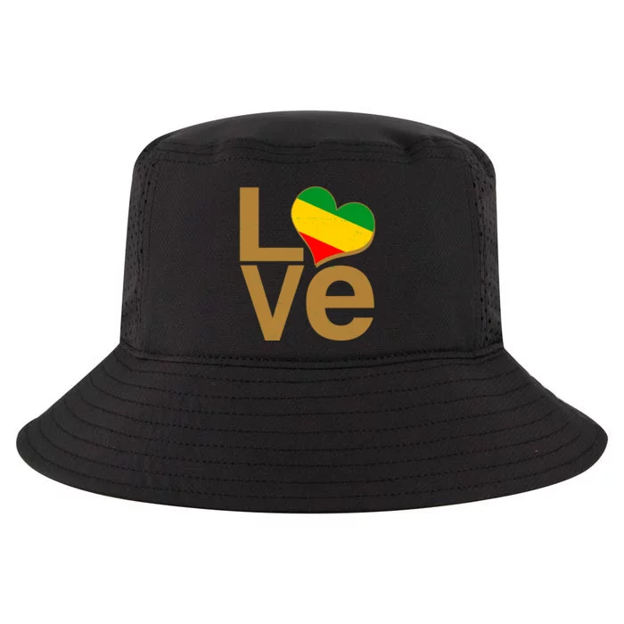 Love Heart Traditional African Colors Cool Comfort Performance Bucket Hat